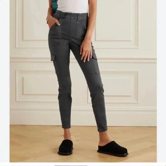 NWT Spanx Stretch Twill Ankle Cargo Pant Garment Dyed size Small - Picture 2 of 14